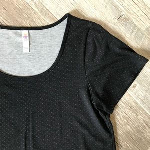 LuLaRoe Black Micro Dot Classic Tee